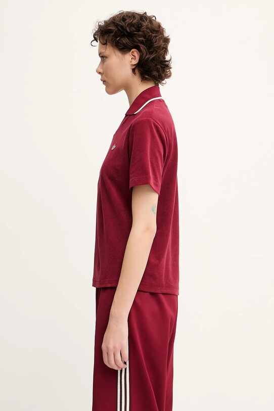 adidas Originals polo bawełniane x Wales Bonner Terry Terry JW1122 czerwony SS25