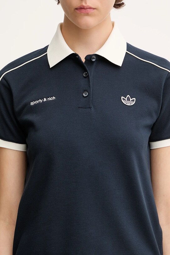 adidas Originals polo x Sporty & Rich Polo granatowy JL7198
