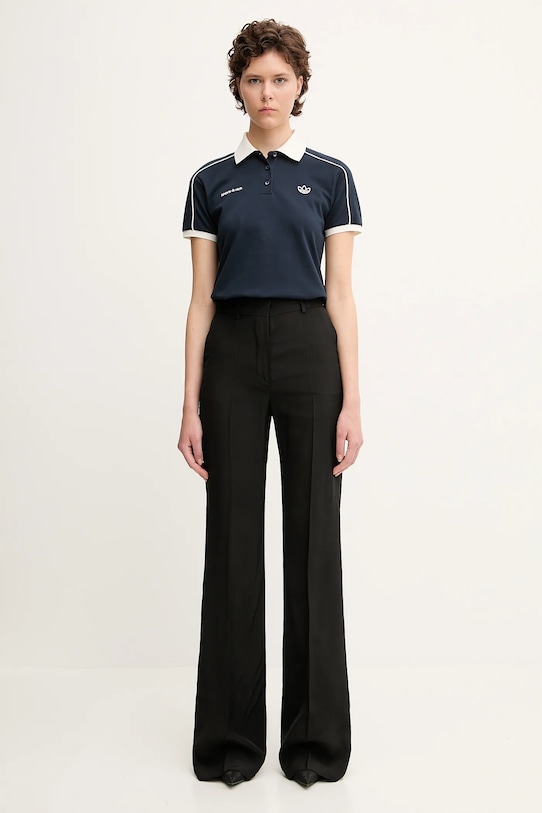 Тениска с яка adidas Originals x Sporty & Rich Polo JL7198 тъмносин