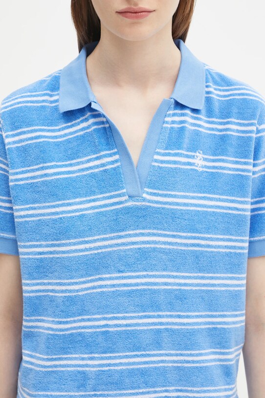 Sporty & Rich cotton polo shirt Src Terry blue TO001620302BL24