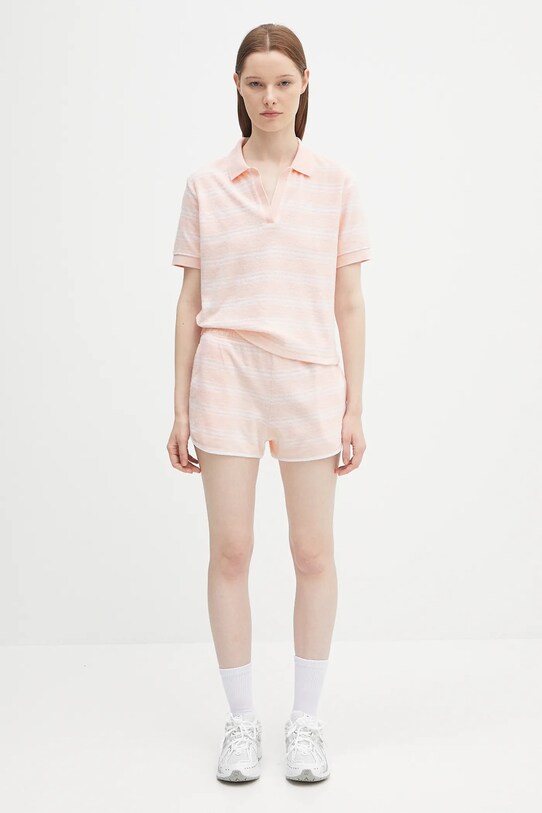Sporty & Rich polo bawełniane Src Terry TO001620302ST65 różowy