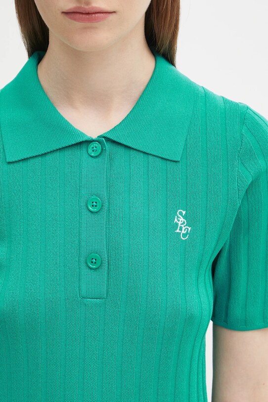 Odzież Sporty & Rich polo Src Ribbed Polo WS069620302GR37 zielony