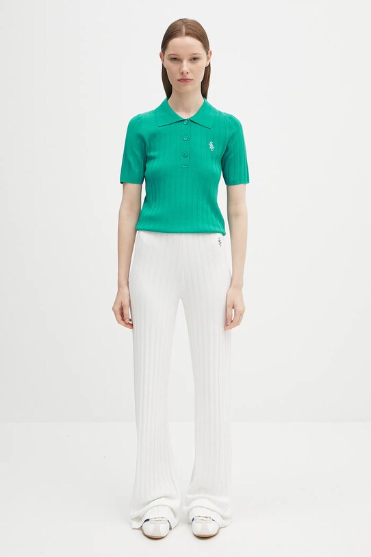 Sporty & Rich polo Src Ribbed Polo zielony WS069620302GR37