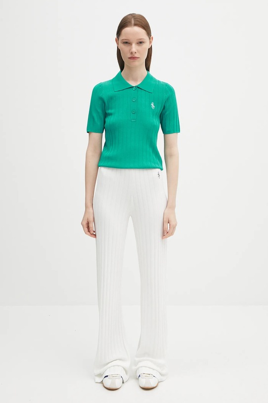 Sporty & Rich polo Src Ribbed Polo verde WS069620302GR37