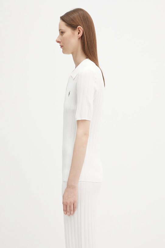 Sporty & Rich polo Src Ribbed Polo WS069620305WH37 beige SS25