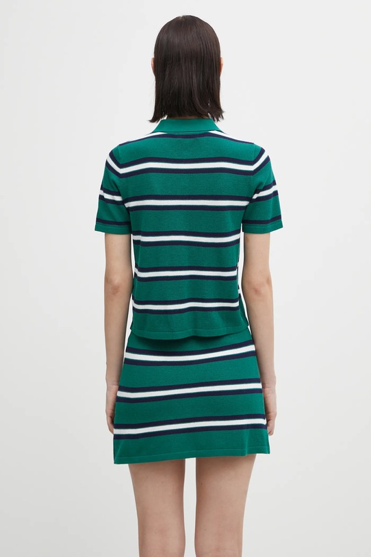 Odzież Sporty & Rich polo z dodatkiem jedwabiu Serif Logo Silk Pique Cropped Polo TO076621300GR50 zielony