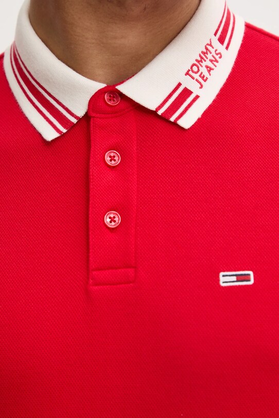 Tommy Jeans tricou polo DM0DM20225 rosu