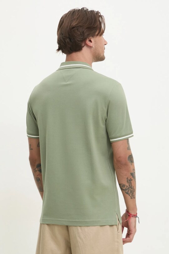 Îmbrăcăminte Tommy Jeans polo de bumbac DM0DM20745 verde