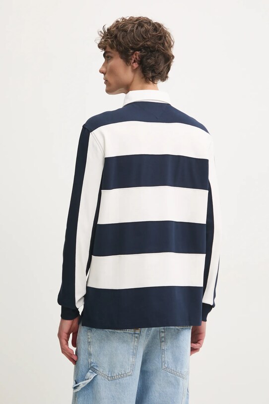 Oblečenie Bavlnené tričko s dlhým rukávom Tommy Jeans DM0DM20666 tmavomodrá