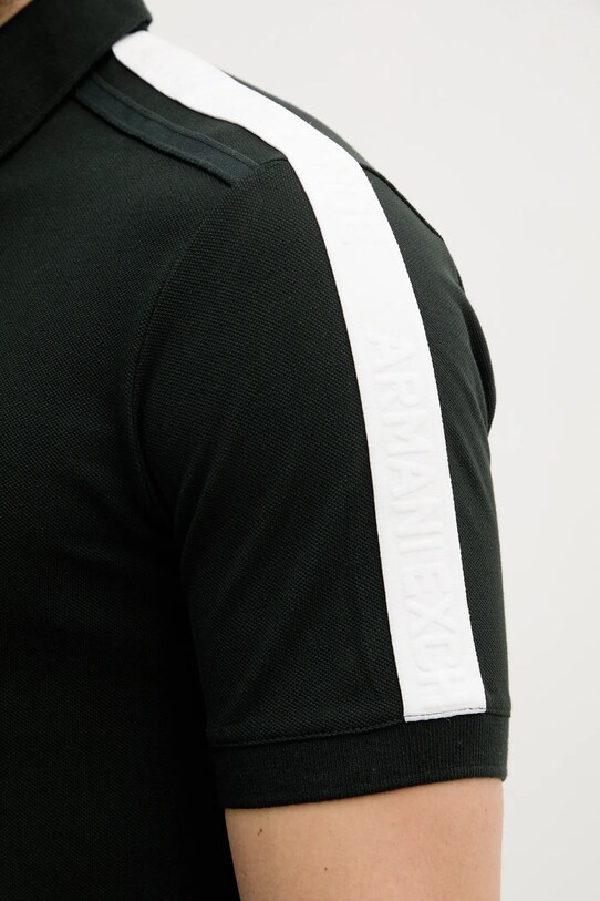 Памучна тениска с яка Armani Exchange XM000307.AF10366 зелен