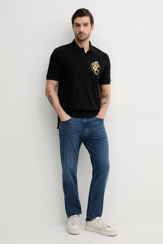 Armani Exchange polo de bumbac XM000215.AF10366 negru SS25
