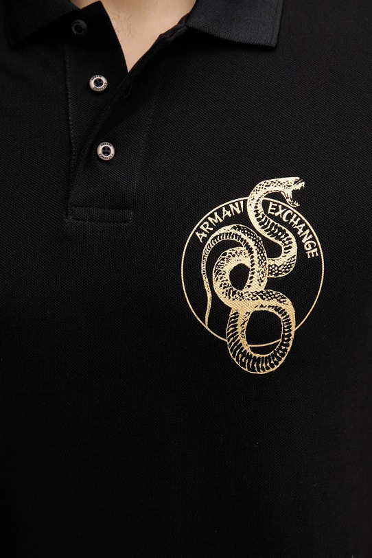 Armani Exchange polo bawełniane XM000215.AF10366 czarny