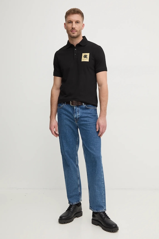 Karl Lagerfeld tricou polo 745460.551235 negru SS25