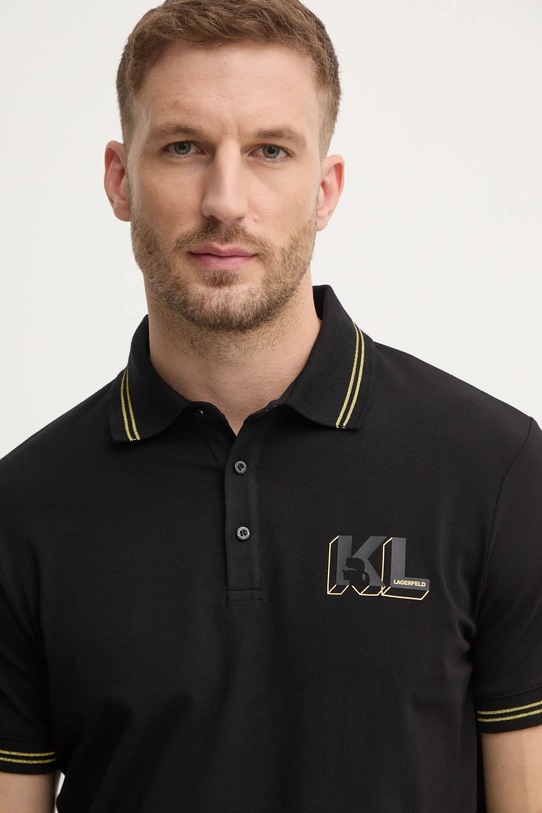 Karl Lagerfeld tricou polo negru 745462.551235