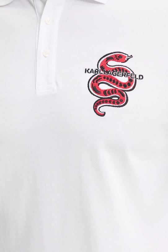 Karl Lagerfeld polo bawełniane 551225.745400 biały