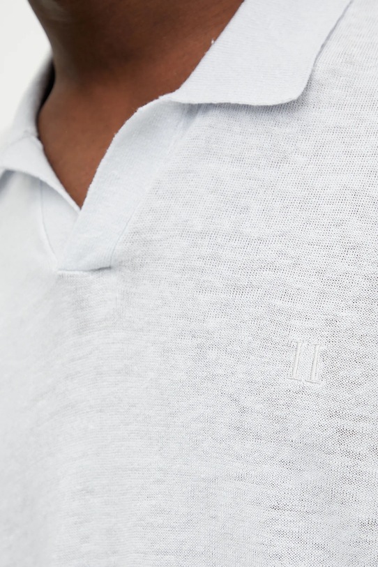 Les Deux polo in lino LDM310120 blu