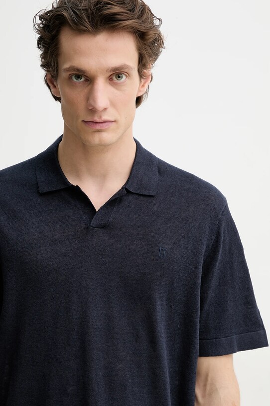 Льняне поло Les Deux темно-синій LDM310120