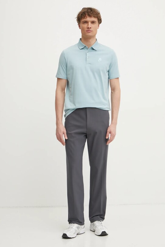 Karl Lagerfeld tricou polo 551221.745750 turcoaz SS25