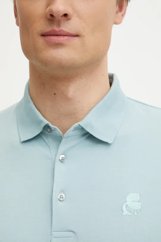 Karl Lagerfeld polo 551221.745750 turkusowy