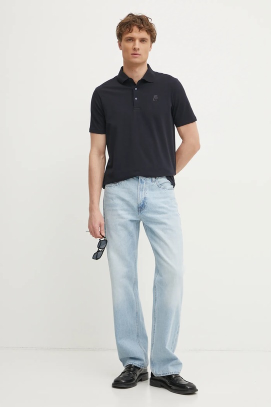 Karl Lagerfeld polo 551221.745750 czarny SS25