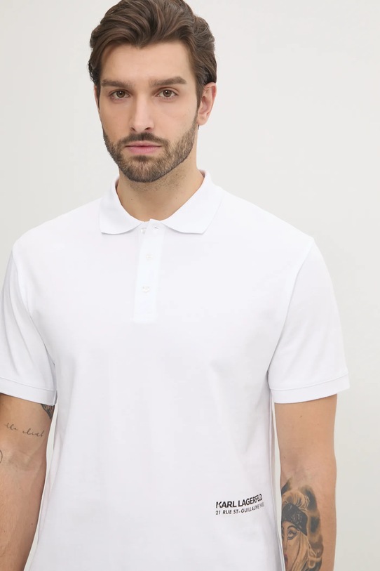 Karl Lagerfeld polo de bumbac alb 551230.745293