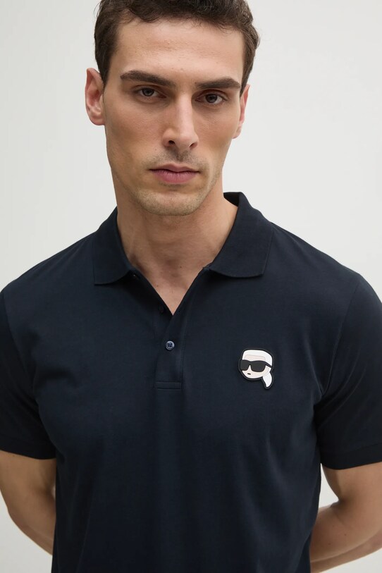 Karl Lagerfeld polo de bumbac negru 551224.745710