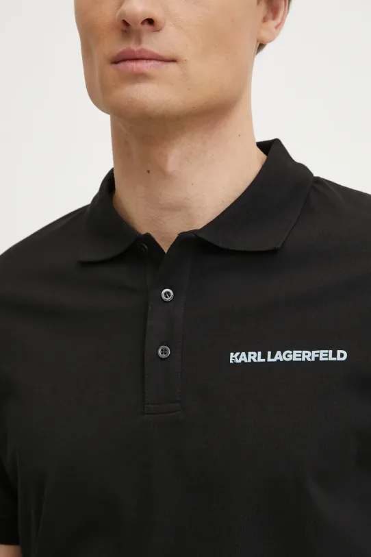 Karl Lagerfeld polo bawełniane 551225.745094 czarny