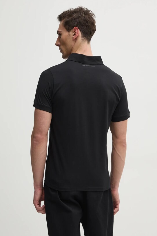 Oblečenie Bavlnené polo tričko Karl Lagerfeld 551251.745091 čierna