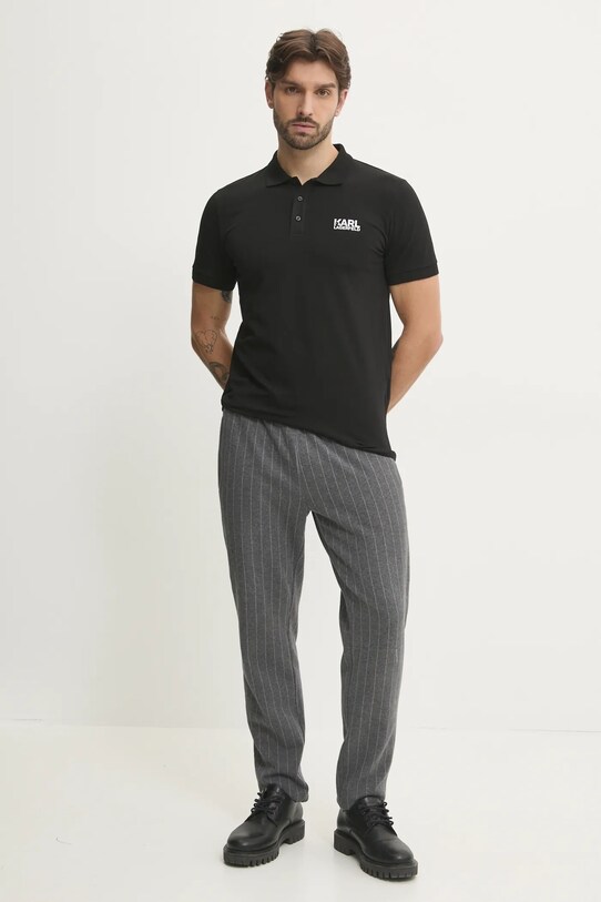 Karl Lagerfeld tricou polo 551235.745088 negru SS25