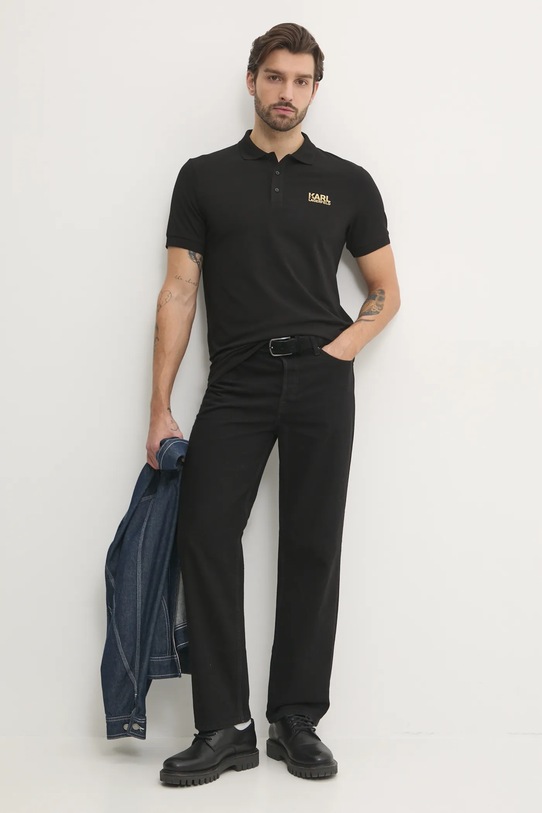 Polo tričko Karl Lagerfeld 551235.745088 černá SS25