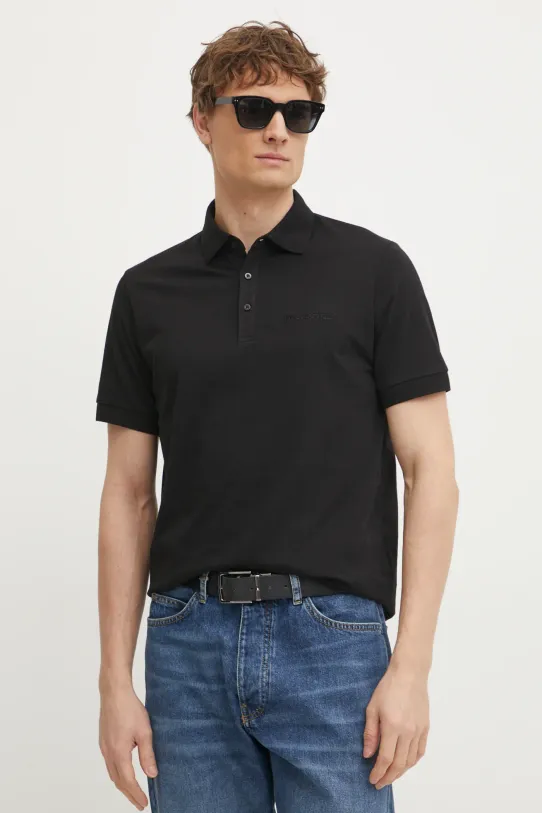 Karl Lagerfeld polo de bumbac regular negru 551225.745085