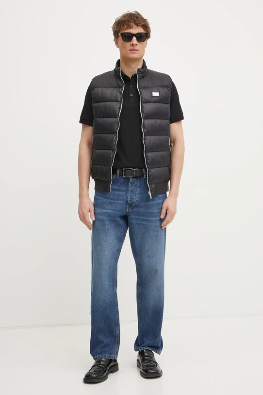Бавовняне поло Karl Lagerfeld 551225.745085 чорний SS25