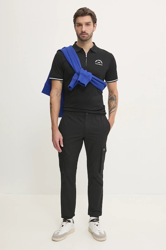 Karl Lagerfeld polo de bumbac 551200.745081 negru SS25