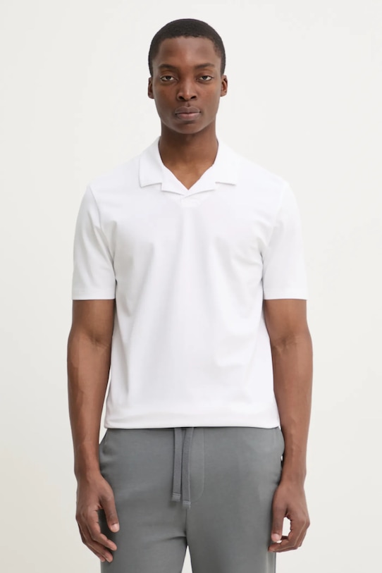 HUGO tricou polo regular alb 50530169
