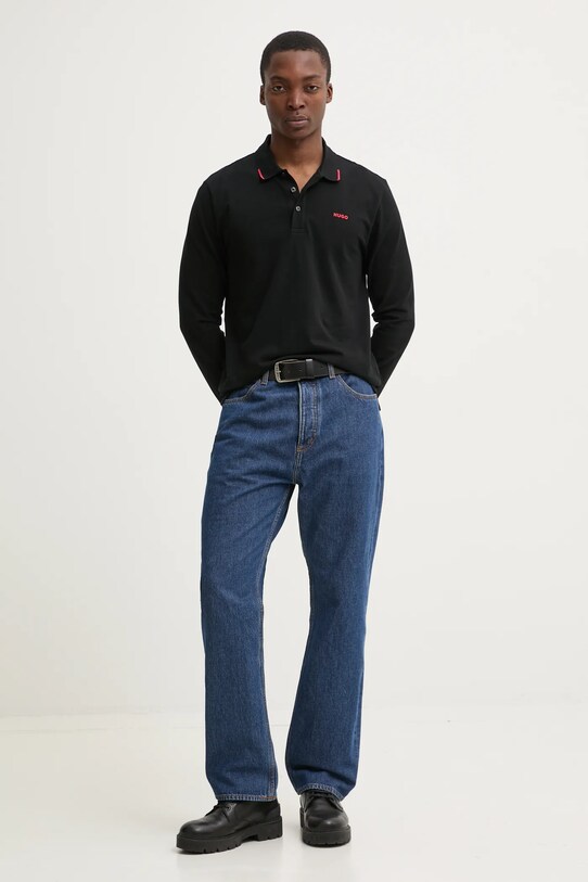 HUGO camicia a maniche lunghe 50532067 nero SS25