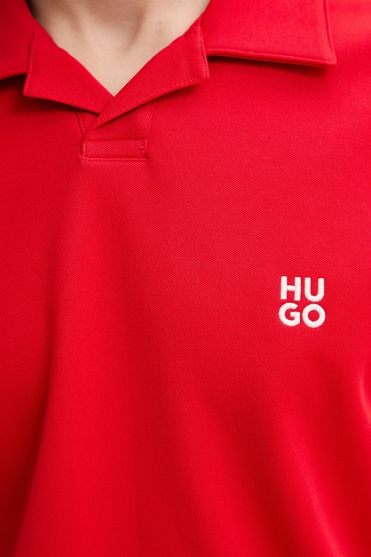 Тениска с яка HUGO 50531311 червен