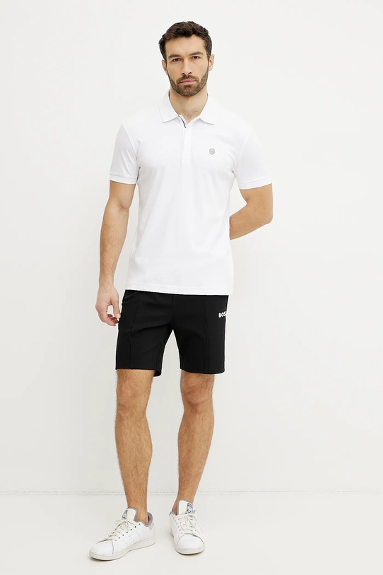 BOSS Green polo de bumbac 50533273 alb SS25