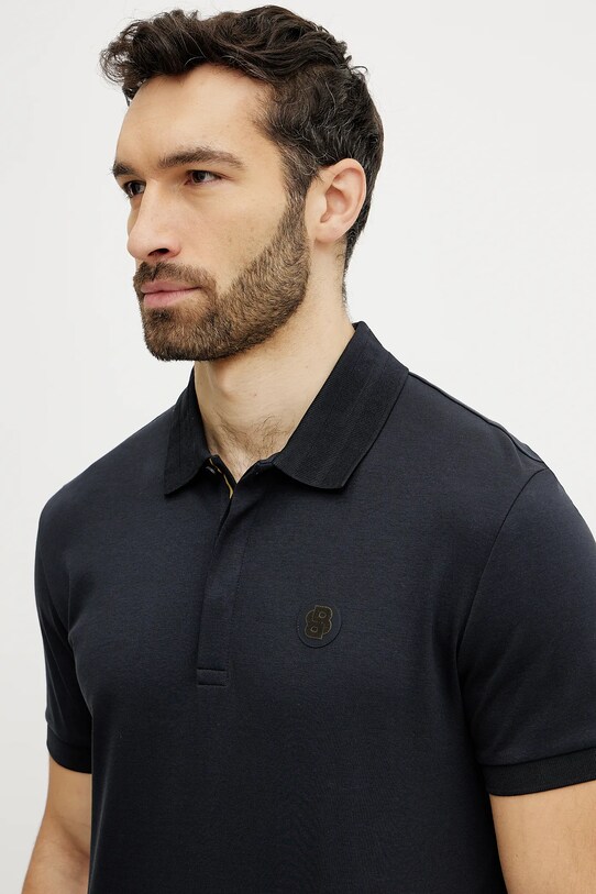 BOSS Green polo de bumbac bleumarin 50533273