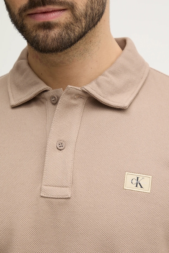 Polo majica Calvin Klein Jeans J30J327040 bež