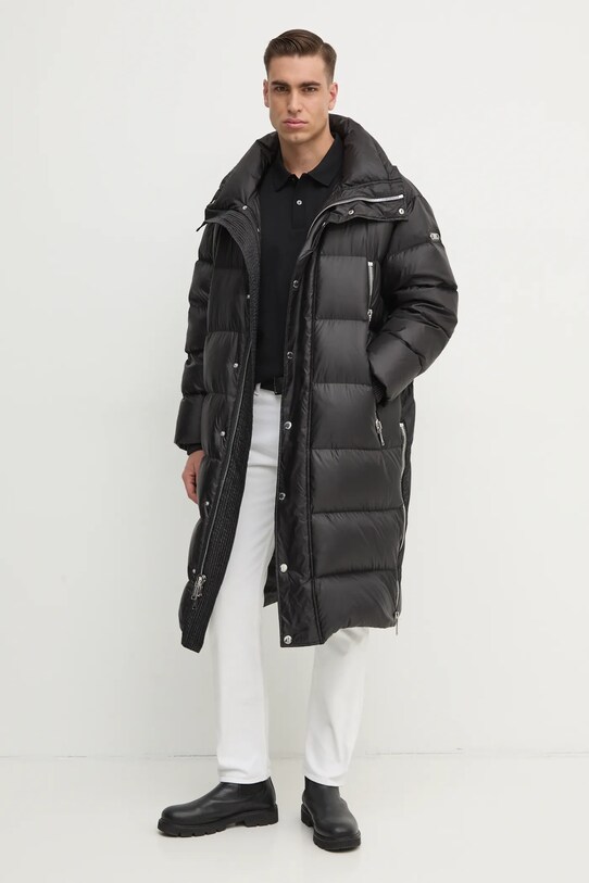 BOSS polo bawełniane 50531402 czarny SS25