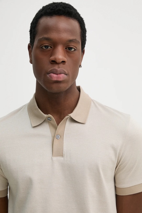 Бавовняне поло BOSS бежевий 50532246
