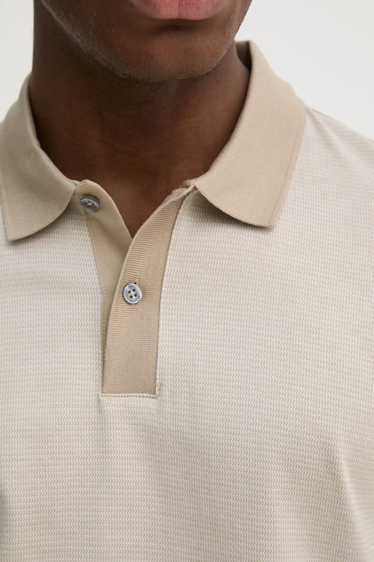 Бавовняне поло BOSS 50532246 бежевий