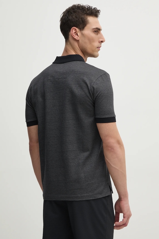 Бавовняне поло BOSS 50532246 чорний SS25