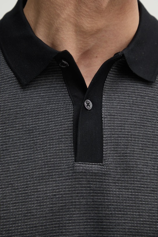 Бавовняне поло BOSS 50532246 чорний