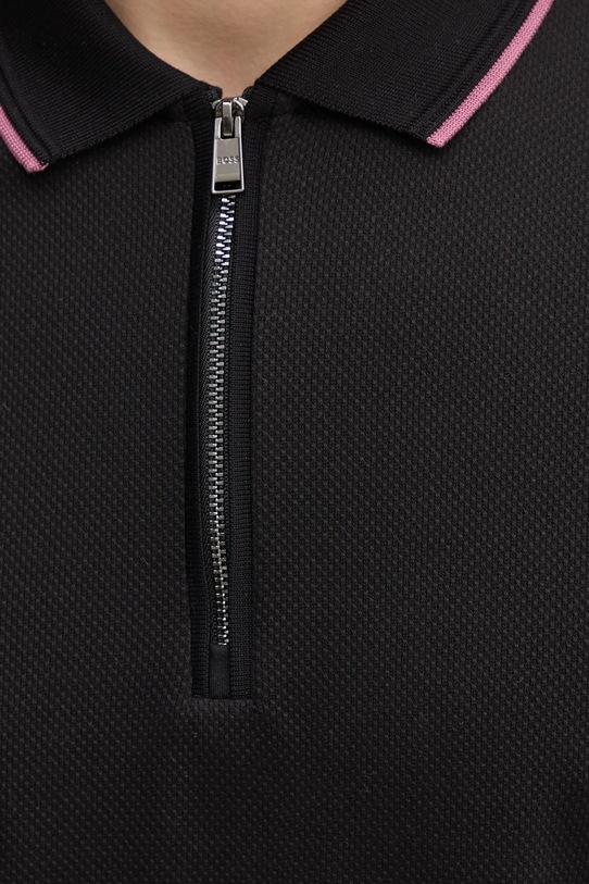 Хлопковое поло BOSS 50532612 чёрный