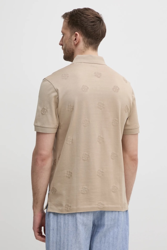 Odzież BOSS polo bawełniane 50532765 beżowy