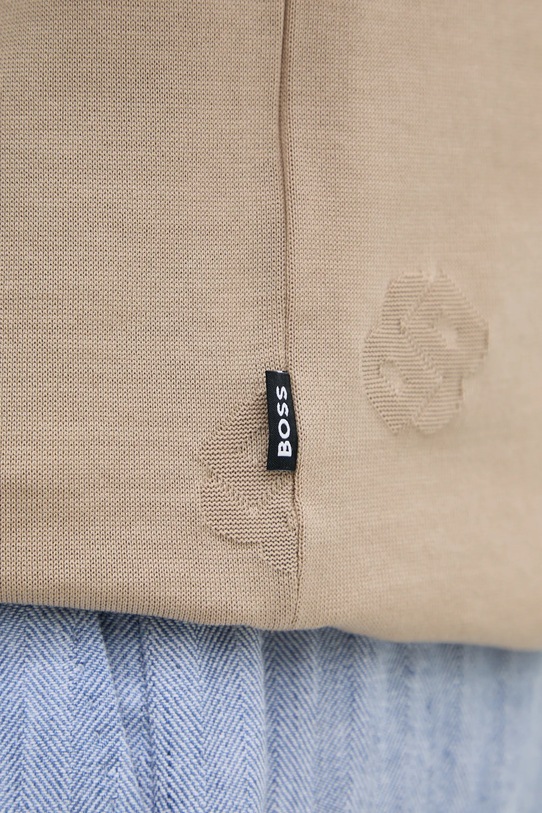 BOSS polo bawełniane 50532765 beżowy