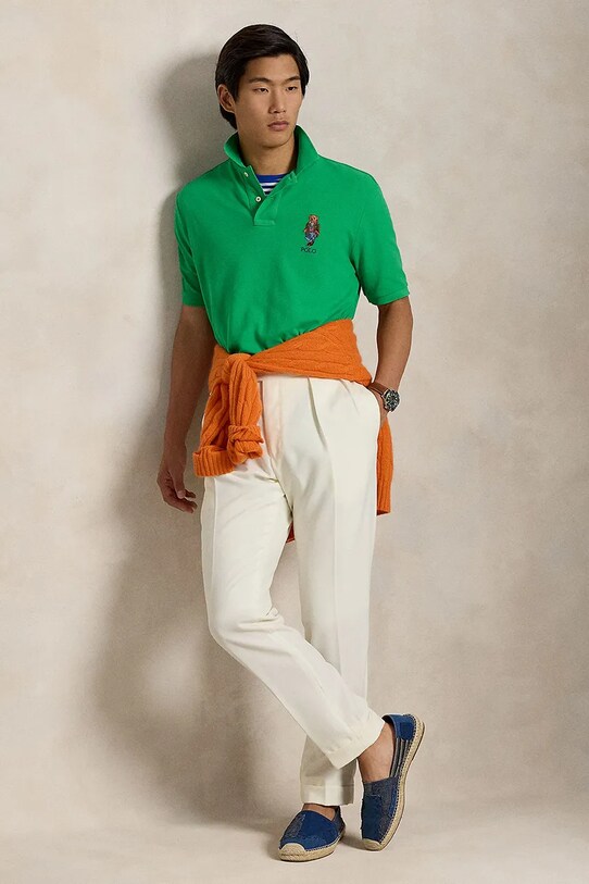 Odjeća Pamučna polo majica Polo Ralph Lauren 710854495 zelena