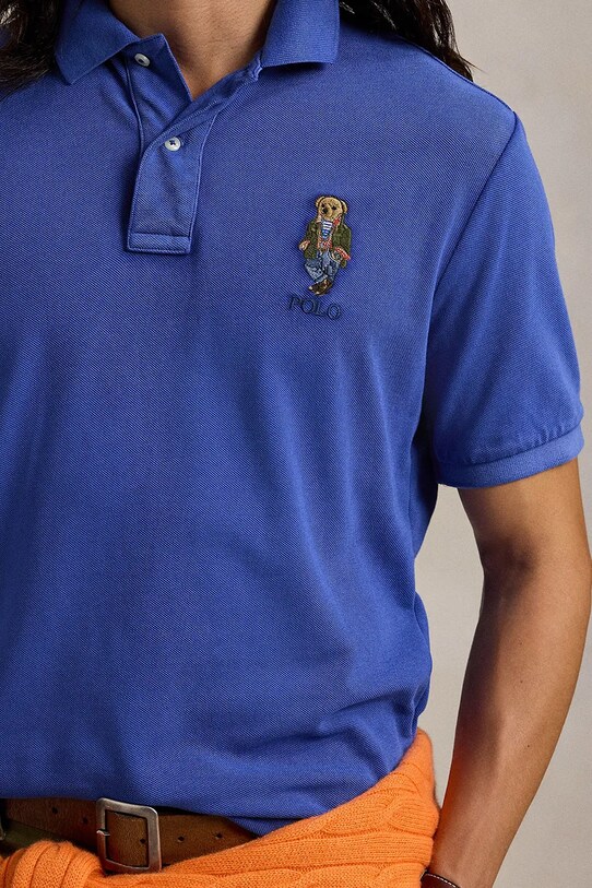 Pamučna polo majica Polo Ralph Lauren plava 710958188