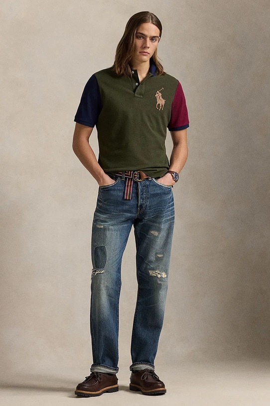 Odjeća Pamučna polo majica Polo Ralph Lauren 710958777 zelena